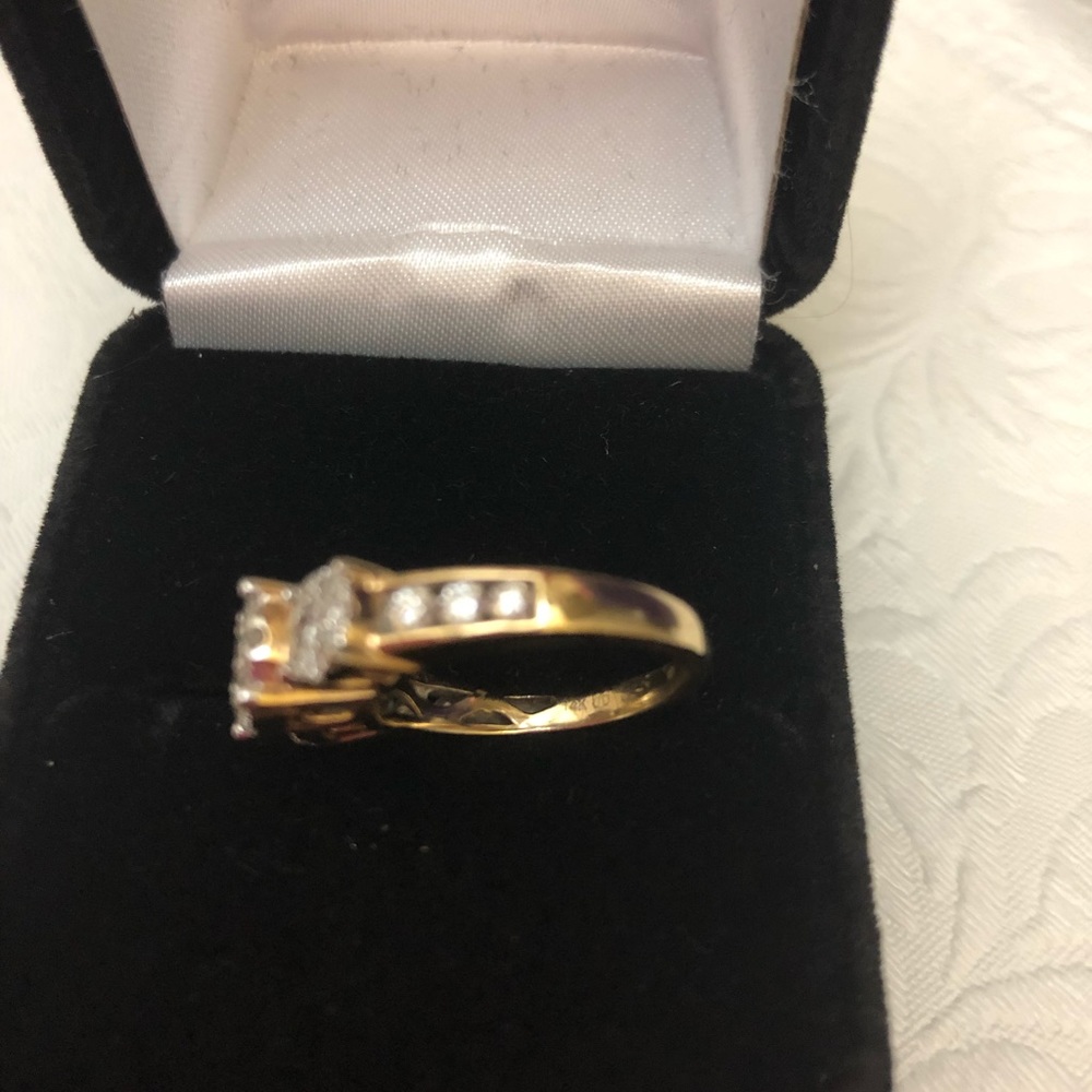Affinity 1 cttw Genuine Diamond Yellow Gold sz 5.5 - Picture 4 of 7